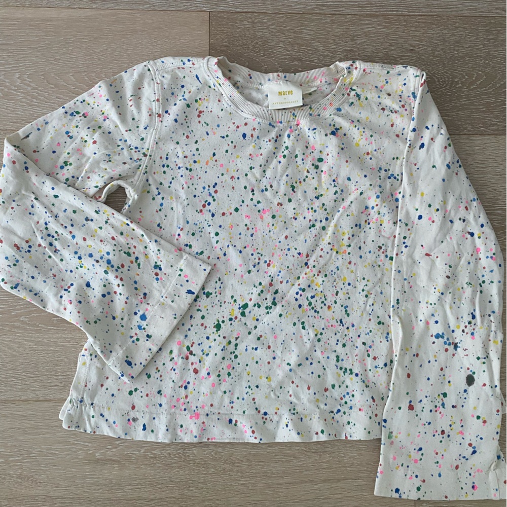 ANTHROPOLOGIE MAEVE Paint splatter sweatshirt size S